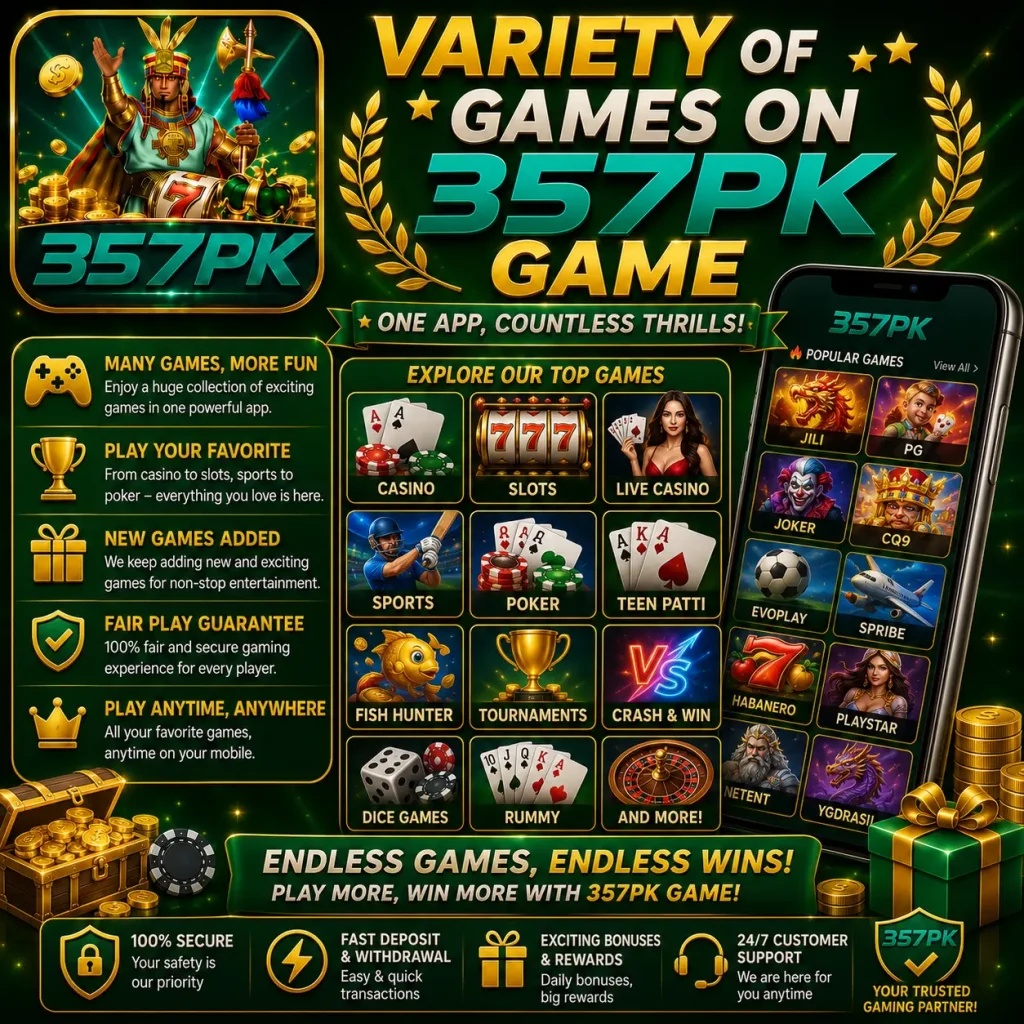 Variety of Games on 357PK Game